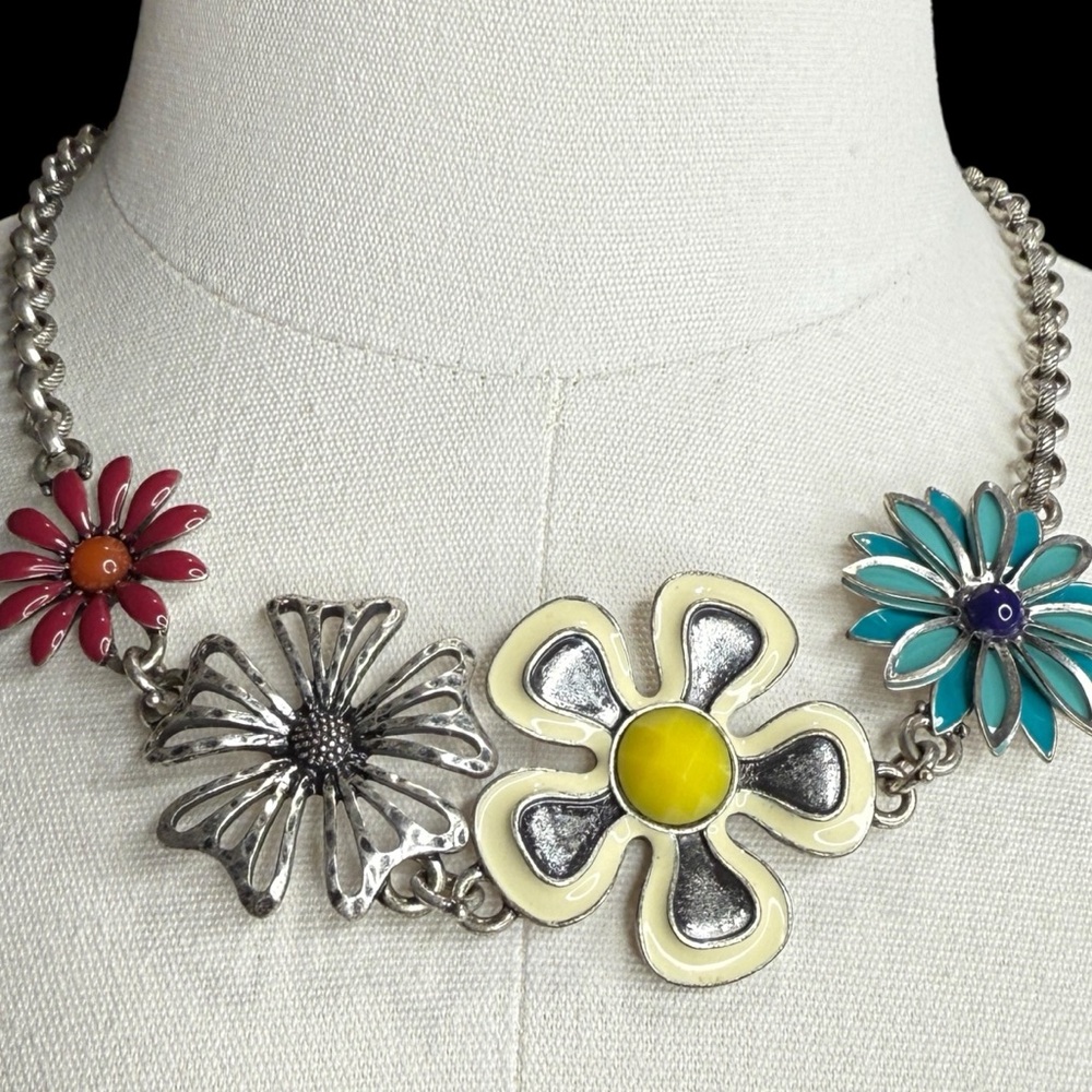 Lucky Brand Multicolor Floral Necklace